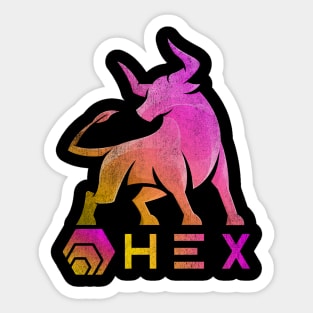 Bull Market HEX Coin To The Moon Crypto Token Cryptocurrency Wallet Birthday Gift For Men Women Kids Sticker